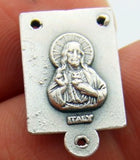 Sorrowful Madonna Mary Metal Rosary Centerpiece Part Gift from Italy 3/4"