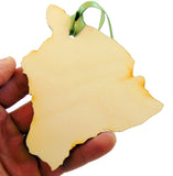 State of Hawaii Big Island Wooden Christmas Ornament Boxed Gift Handmade in the U.S.A.