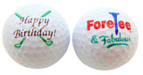 Happy 40th Birthday ForeTee & Fabulous Set of 2 Golf Ball Golfer Gift Pack