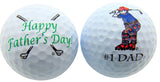 Fathers Day Set of 2 Golf Ball Gift Pack for #1 Golfing Dad
