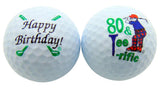 80th Birthday Eighty & Tee-rific Set of 2 Golf Ball Golfer Gift Pack