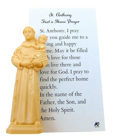 Westman Works St Anthony Home Finder Kit Saint Statue & Prayer for Buying a House