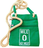 Mile 0 Canvas Shoulder Bag Fun Vacation Holiday Accesory with Key West Mile Marker Zero