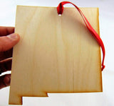 New Mexico Wooden Christmas Ornament Boxed State Map Gift Handmade in The U.S.A.