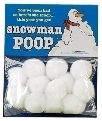 Snowman Poop Holiday Christmas Party Gag Gift by Roman BULK Pack, Set of 6