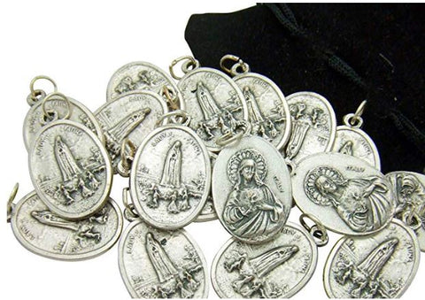 Westman Works Bulk Medal Lot Set of 20 Holy Family Holy Spirit Silver Tone Metal Pendant W Bag from Italy