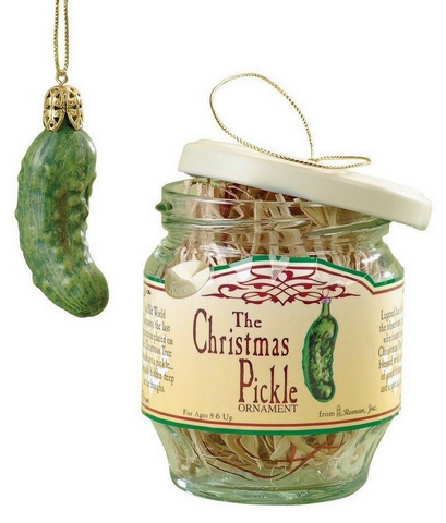 Christmas Pickle and Glass Jar Hanging Ornament by Roman BULK Pack, Set 6