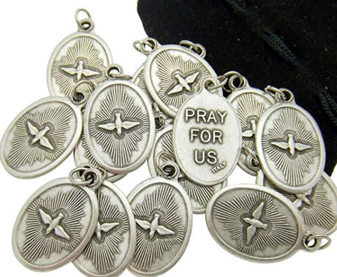 Bulk Medal Lot Set of 20 Our Lady of Guadalupe Metal Pendant 3/4 Inch W Bag From Italy