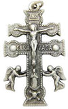 SET OF 10 Caravaca De la Cruz de Espana Metal Crucifix Pendant Cross 1.5" Italian Made