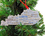 Kentucky Christmas Ornament Wooden Tree Decoration Gift Boxed, 5 Inch