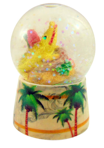 Florida Alligator Palm Tree Miniature Souvenir Snow Globe