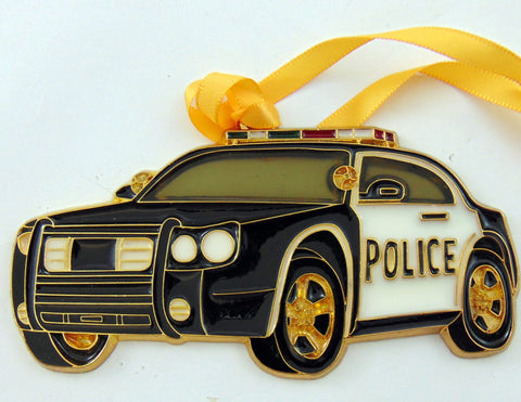 Police Car Ornament Christmas Tree Decoration Gift Boxed
