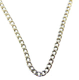 Stainless Steel Chain Vibed Finish Curbed Style Endless Necklace 24", Set of 5