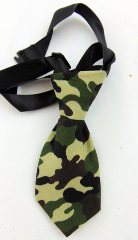 Camouflage Pet Tie Adjustable Fashion for Small Dogs in Army Green