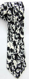 Skull Neck Tie Mens Adjustable Black and White Halloween Fashion Accessory