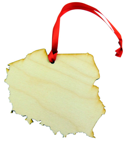 Poland Wooden Country Christmas Ornament Boxed Decoration Handmade in the U.S.A.