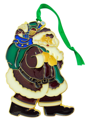 Santa with Presents Christmas Ornament Decoration, 5 1/4 Inch