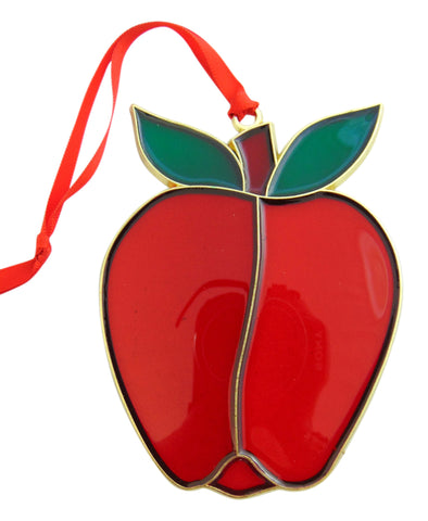 Apple Teacher Appreciation Fruit Christmas Ornament Decoration, 4 1/2 Inch