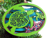 Destin Florida Ornament with Sea Turtle Wooden Christmas Tree Décor Boxed