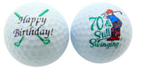 70th Birthday Golf Balls Set of 2 Golf Ball Golfer Gift Pack