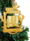 New Mexico Handmade Wooden Christmas Tree Decoration Enchantment State Gift Boxed