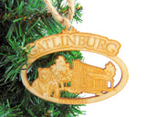 Gatlinburg Ornament Handmade Wooden Christmas Tree Decoration Gift Boxed