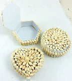 Seashell Beach Jewelry Trinket Boxes, Set of 3