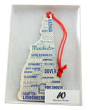 New Hampshire Christmas Ornament Wooden Tree Decoration Gift Boxed, 4 3/4 Inch