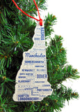 New Hampshire Christmas Ornament Wooden Tree Decoration Gift Boxed, 4 3/4 Inch