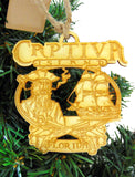 Captiva Island Ornament with Pirate Handmade Wooden Florida Christmas Tree Decoration Gift Boxed