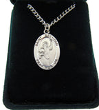St Brendan Pewter Medal Deluxe Gift Set 1" w/ Velour Gift Box