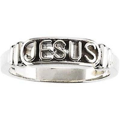 MRT Sterling Silver Ladies Jesus Name Chastity Ring Womens Jewelry Gift Boxed