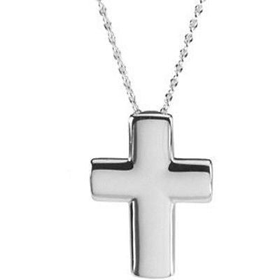 MRT One Nation Under God .925 Sterling Silver Covenant Cross Necklace 3/4"