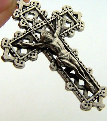 Jesus Christ Crucifix Silver Plate Pendant Jewelry