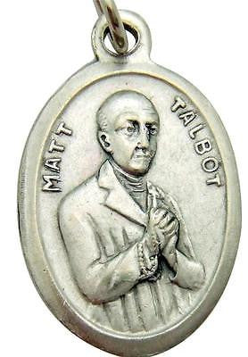 MRT Matt Talbot Catholic Saint Holy Medal Silver Plate Catholic Gift 3/4" Italy