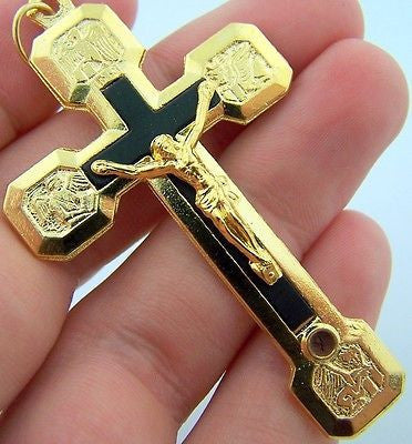 Pectoral Crucifix Stations Of The Cross Gold P  Relic