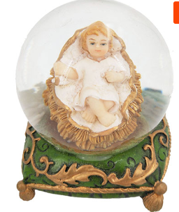 Baby Jesus Christmas Nativity Snow Globe Decoration Gift Boxed