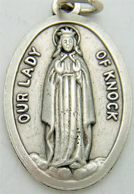MRT Our Lady Of Knock Ireland Madonna Medal Silver Plate 3/4" Italian Made Gift