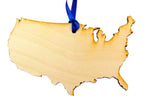 The United States of America Wooden Country Christmas Ornament Boxed Gift Handmade in the U.S.A.