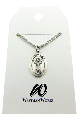 Divino Nino Jesus Divine Child Medal with Stainless Steel Chain