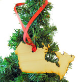 Canada Wooden Country Christmas Ornament Boxed Decoration Handmade in the U.S.A.