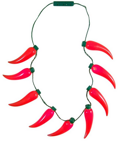 Chili Pepper Light Up Fiesta Party Necklace Accessory