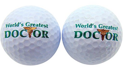Worlds Greatest Doctor Set of 2 Golf Ball Golfer Gift Pack