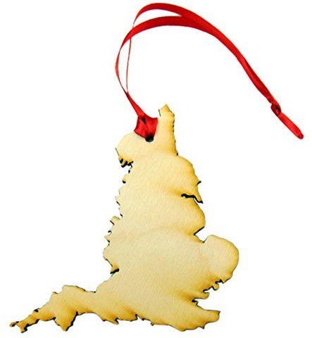 England Christmas Ornament Wooden Country Boxed Decoration Handmade in the USA