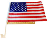 USA Car Flag Patriotic American Auto Decor, Set of 2