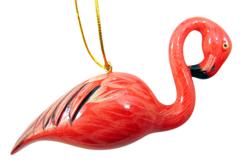 Flamingo Christmas Ornament Tree Realistic Decoration, 4 Inches Long