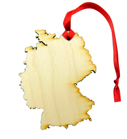 Germany Wooden Christmas Ornament Deutchland German Decoration Handmade in the USA