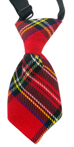 Tartan Plaid Pet Neck Tie Adjustable Fashion for Small Dogs
