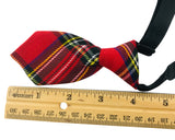 Tartan Plaid Pet Neck Tie Adjustable Fashion for Small Dogs