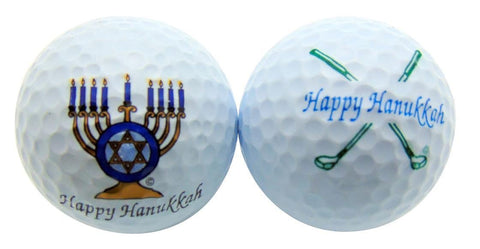 Hannukah Golf Ball Sets of 2 Holiday Balls